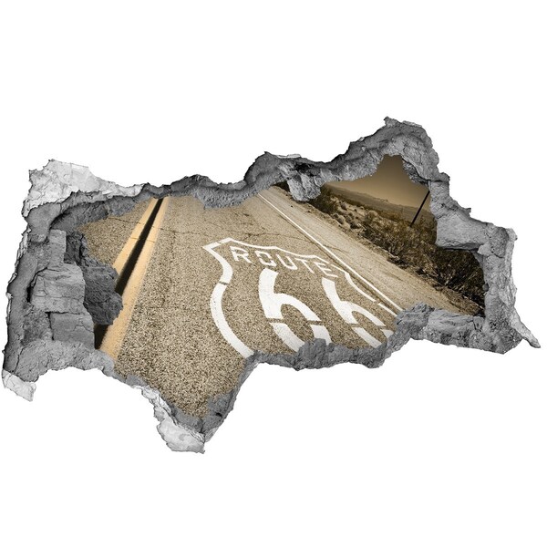 Decorazione da parete buco nel muro La Route 66 in cemento