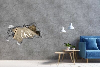 Decorazione da parete buco nel muro La Route 66 in cemento
