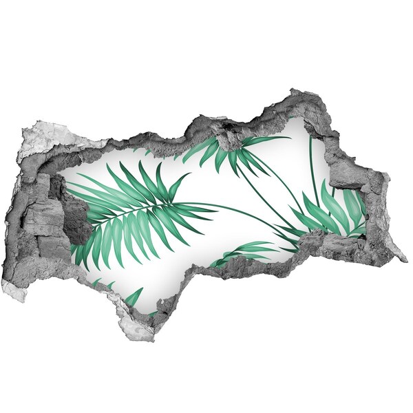 Decorazione da parete buco nel muro Giungla verde attraverso un buco nel muro