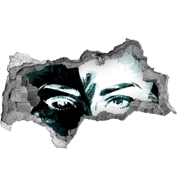Adesivo con vista dietro il muro Occhi di cemento
