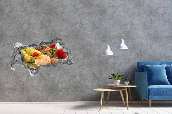 Decorazione da parete buco nel muro Un paradiso di frutta dietro le mura
