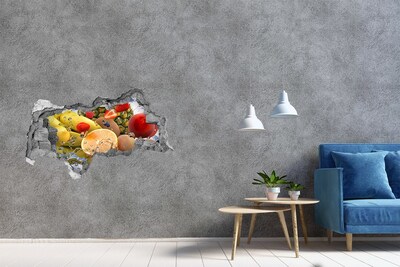 Decorazione da parete buco nel muro Un paradiso di frutta dietro le mura