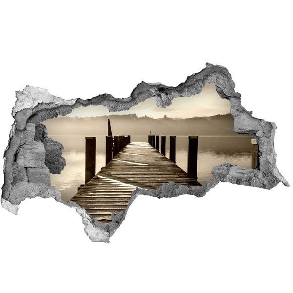 Decorazione da parete buco nel muro Molo sull'acqua calma