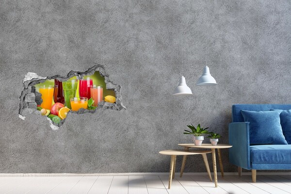 Decorazione da parete buco nel muro Frutta e frullati al chiosco nascosto