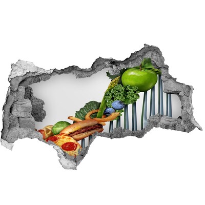 Sticker effetto rottura muro Il mondo culinario dietro le mura