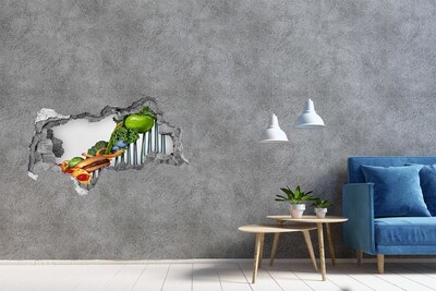 Sticker effetto rottura muro Il mondo culinario dietro le mura