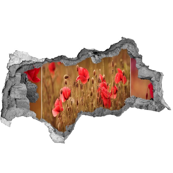 Decorazione da parete buco nel muro Fiori tra le rovine del muro