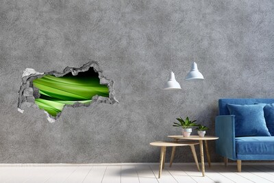 Sticker effetto rottura muro Paesaggio verdeggiante dietro la buca