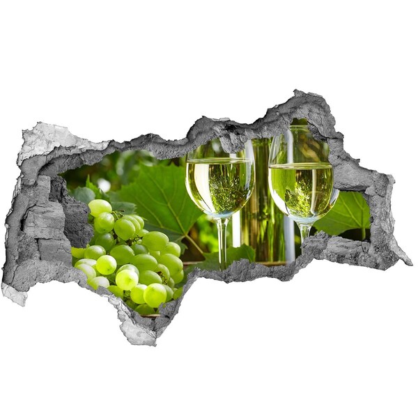 Adesivo con vista dietro il muro Il vino nel vigneto