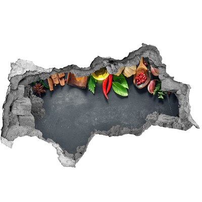 Adesivo con vista dietro il muro Sapori di cucina da oltre il muro