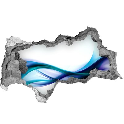 Adesivo con vista dietro il muro Un'onda in un buco di cemento