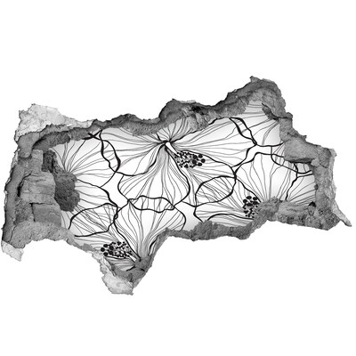 Decorazione da parete buco nel muro Motivo floreale nel buco nel muro