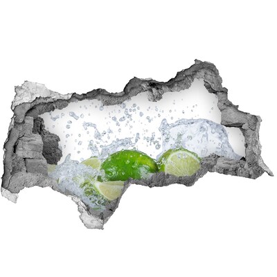 Adesivo con vista dietro il muro Un cocktail rinfrescante al lime