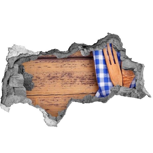 Adesivo con vista dietro il muro Angolo culinario