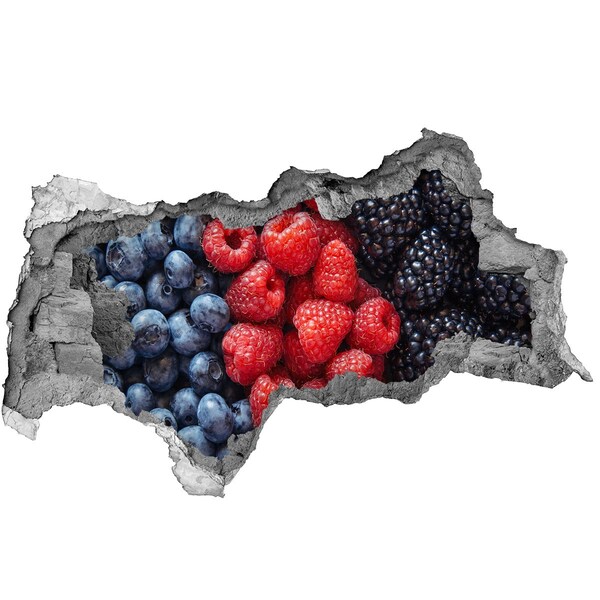 Sticker effetto rottura muro Paradiso della frutta nel muro