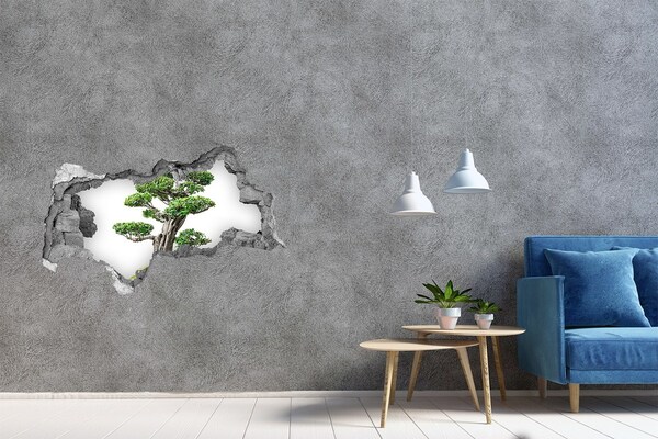 Decorazione da parete buco nel muro Bonsai in un buco nel muro