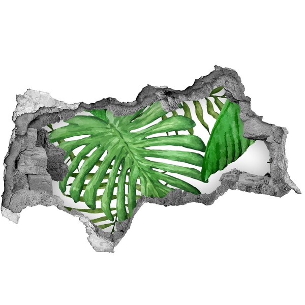 Adesivo con vista dietro il muro Giungla verde alle spalle del muro