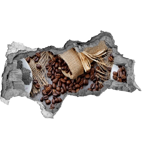 Sticker effetto rottura muro Caffè in un muro in rovina