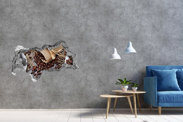 Sticker effetto rottura muro Caffè in un muro in rovina