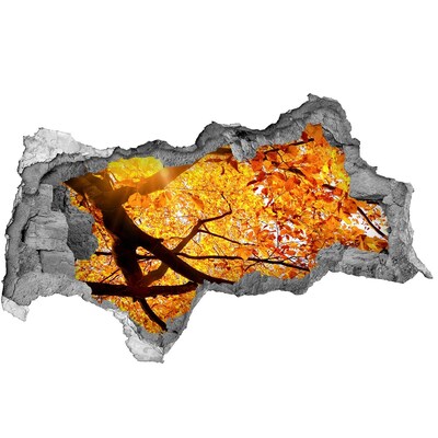 Decorazione da parete buco nel muro Autunno dorato dietro il muro