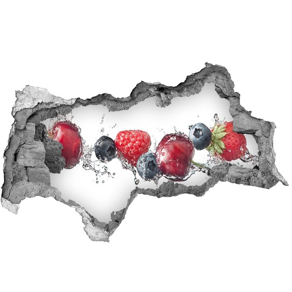 Sticker effetto rottura muro Cascata di frutta