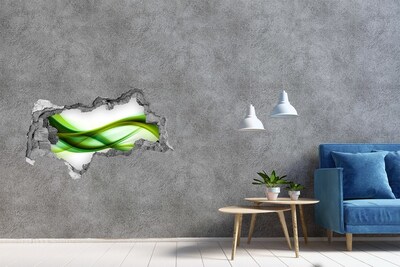 Decorazione da parete buco nel muro Onda verde nel buco nel muro