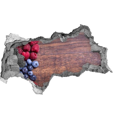 Sticker effetto rottura muro Un paradiso di frutta in un muro in rovina