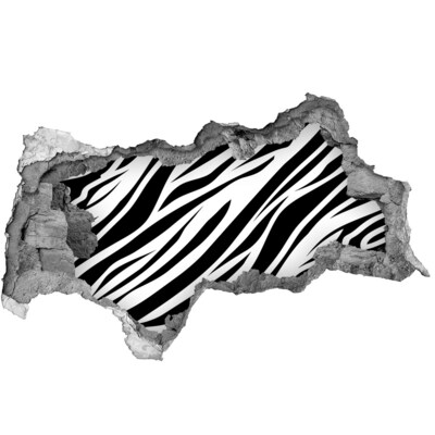 Sticker effetto rottura muro Zebra nel muro