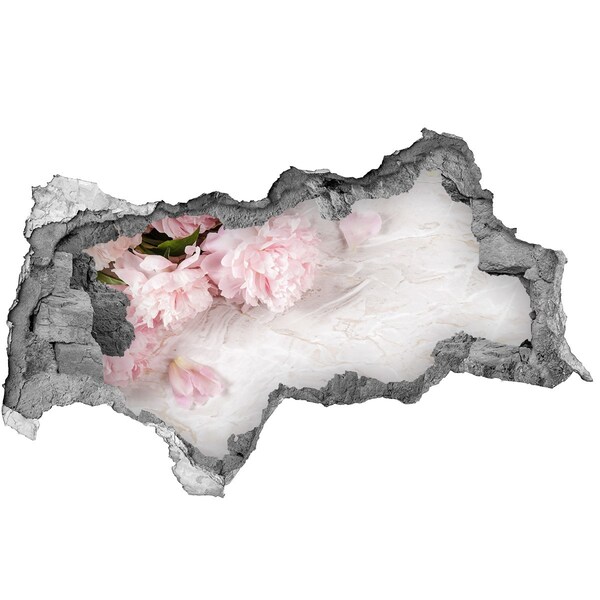 Decorazione da parete buco nel muro Fiori in un muro fatiscente