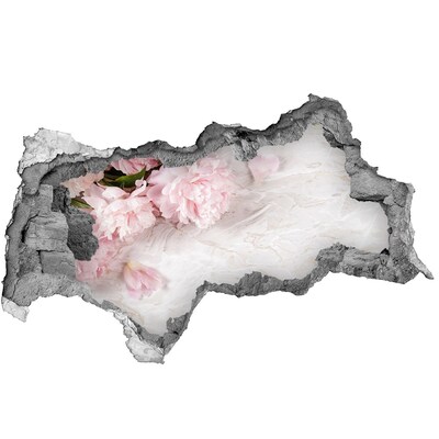 Decorazione da parete buco nel muro Fiori in un muro fatiscente