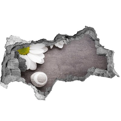 Sticker effetto rottura muro Un sogno floreale in cemento