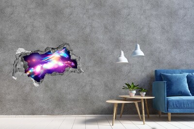 Decorazione da parete buco nel muro Un'esplosione cosmica di colori