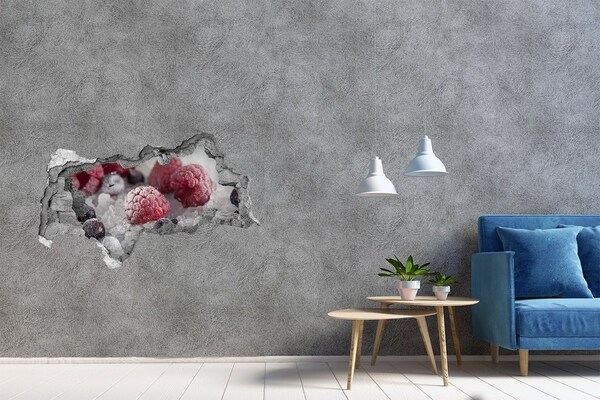 Adesivo con vista dietro il muro Un paradiso fruttato e nascosto