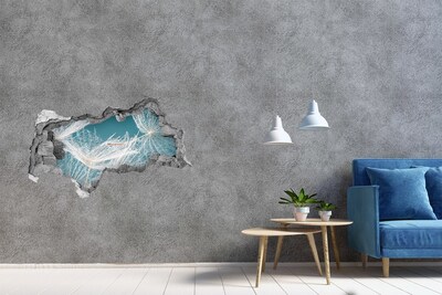 Sticker effetto rottura muro Sogni di fiori dietro il muro