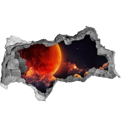 Decorazione da parete buco nel muro Notte di luna tra le nuvole