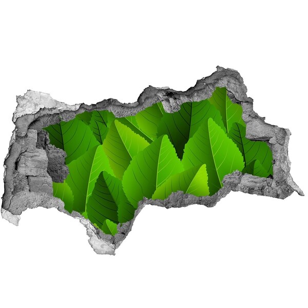 Adesivo con vista dietro il muro Un'oasi verde in cemento