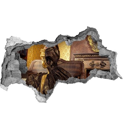 Decorazione da parete buco nel muro Una donna in un abito elegante in un interno raffinato