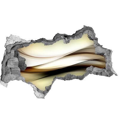 Adesivo con vista dietro il muro Paesaggio astratto in un buco nel muro