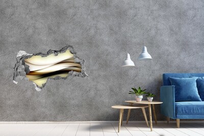 Adesivo con vista dietro il muro Paesaggio astratto in un buco nel muro