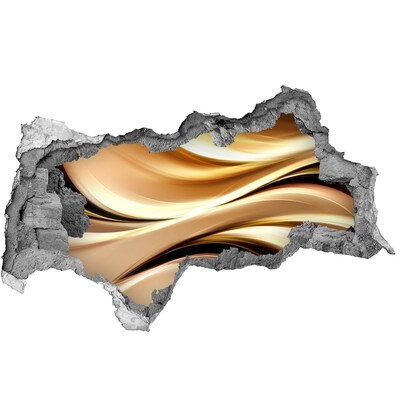 Sticker effetto rottura muro Onde dorate nel muro