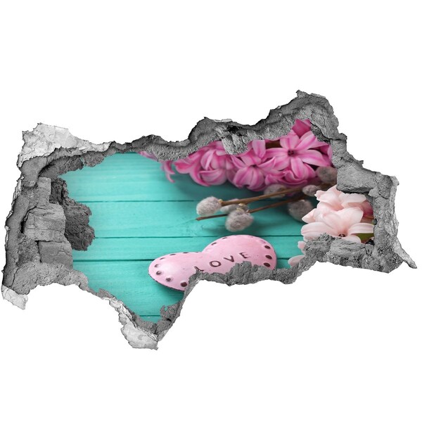 Sticker effetto rottura muro Un cuore pieno d'amore