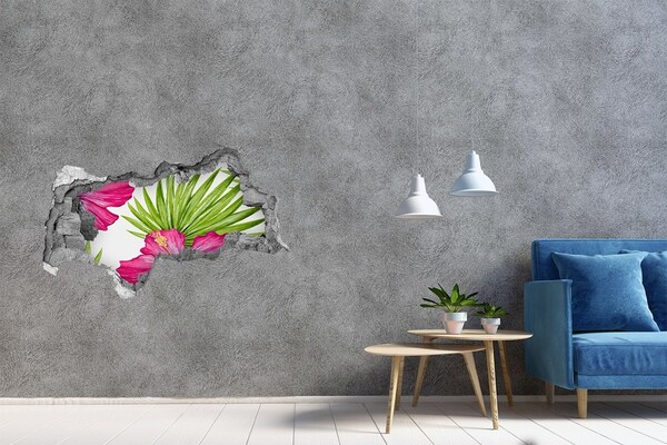 Decorazione da parete buco nel muro Paradiso tropicale con ibisco