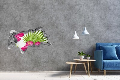 Decorazione da parete buco nel muro Paradiso tropicale con ibisco