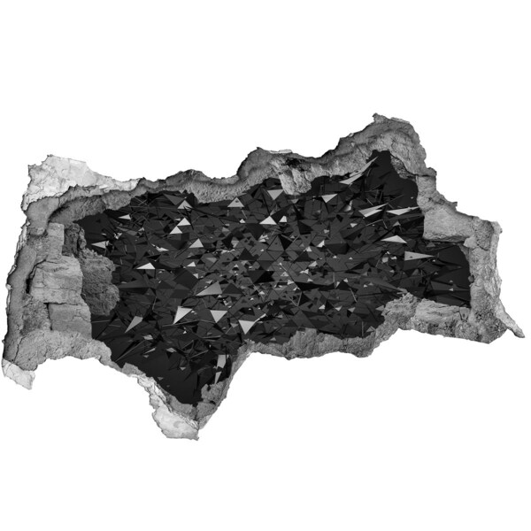 Decorazione da parete buco nel muro Abisso nero nel muro