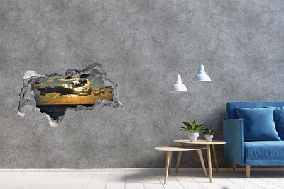 Decorazione da parete buco nel muro Tramonto sul mare
