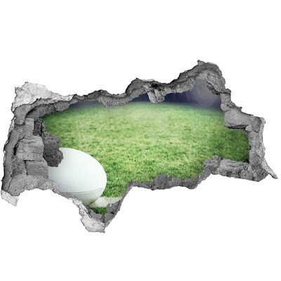 Sticker effetto rottura muro Rugby sul campo