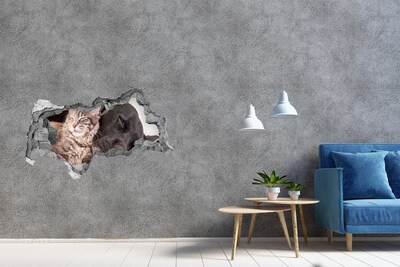 Adesivo con vista dietro il muro Un dolce momento di amicizia