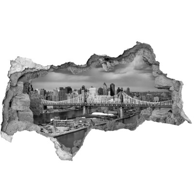 Sticker effetto rottura muro Ponte di New York