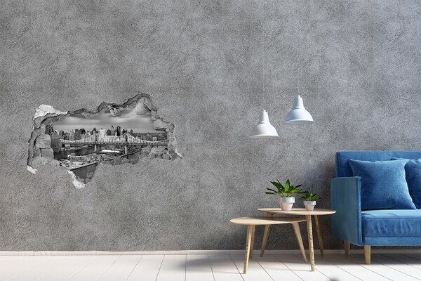 Sticker effetto rottura muro Ponte di New York