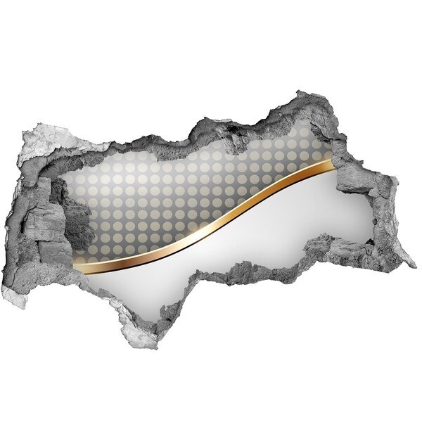 Adesivo con vista dietro il muro Parete con specchio rotto